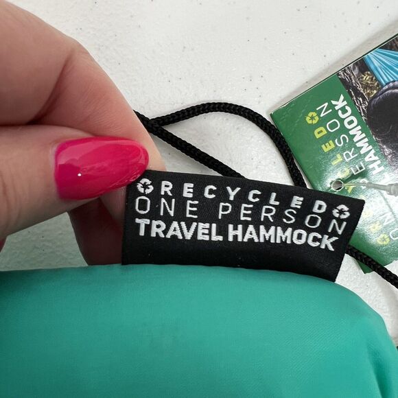 Equip One Person 100% Recycled Nylon Travel Hammock Green Breathable Fast Drying - Picture 10 of 11